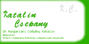 katalin csepany business card