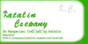 katalin csepany business card